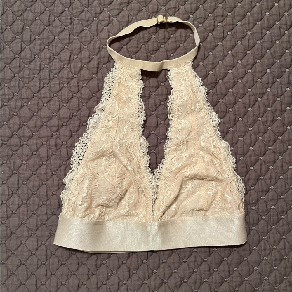 Cream Lace Bralette